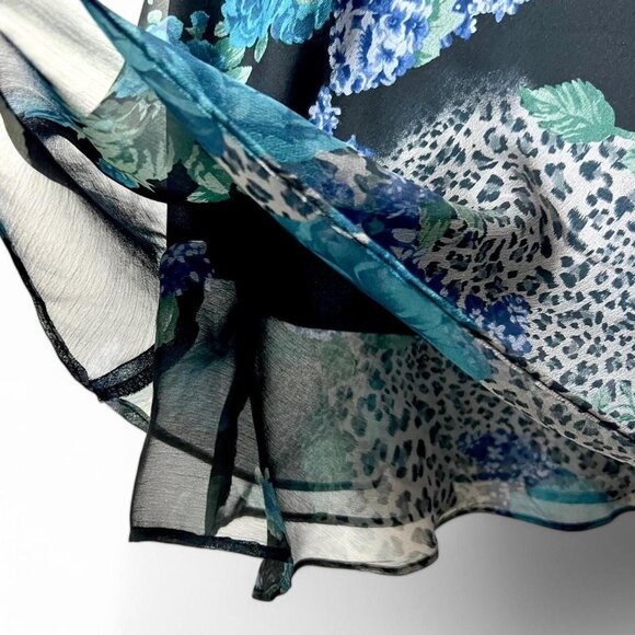 Y2k K‎ Studio Midi Leopard/Floral Slip Dress - Picture 2 of 4